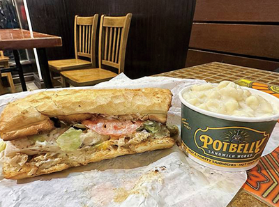 「Potbelly」のサブマリン型サンドイッチ