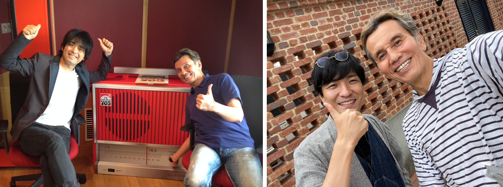 (左)押尾コータロー氏と/(右)森山直太朗氏と