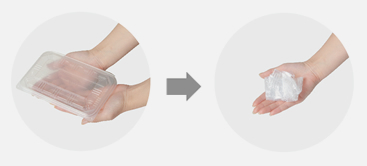プラスチックの減容化