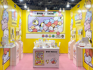 BT21のランチシリーズを出展した展示会場の風景